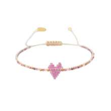 Load image into Gallery viewer, Mishky Heartsy Row Beaded Bracelet - 17 Colors!