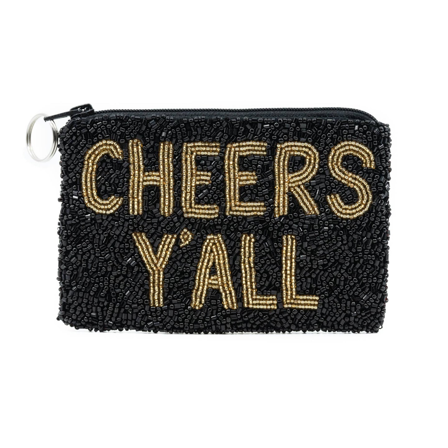Tiana Designs Beaded Coin Purse - Cheers