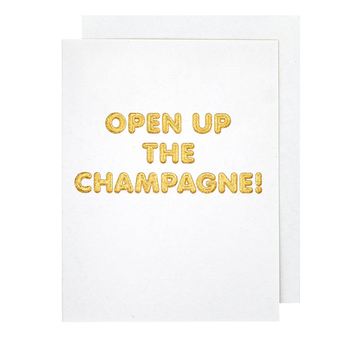 The Social Type Open Up the Champagne Congrats Card
