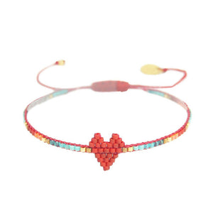 Mishky Heartsy Row Beaded Bracelet - 17 Colors!