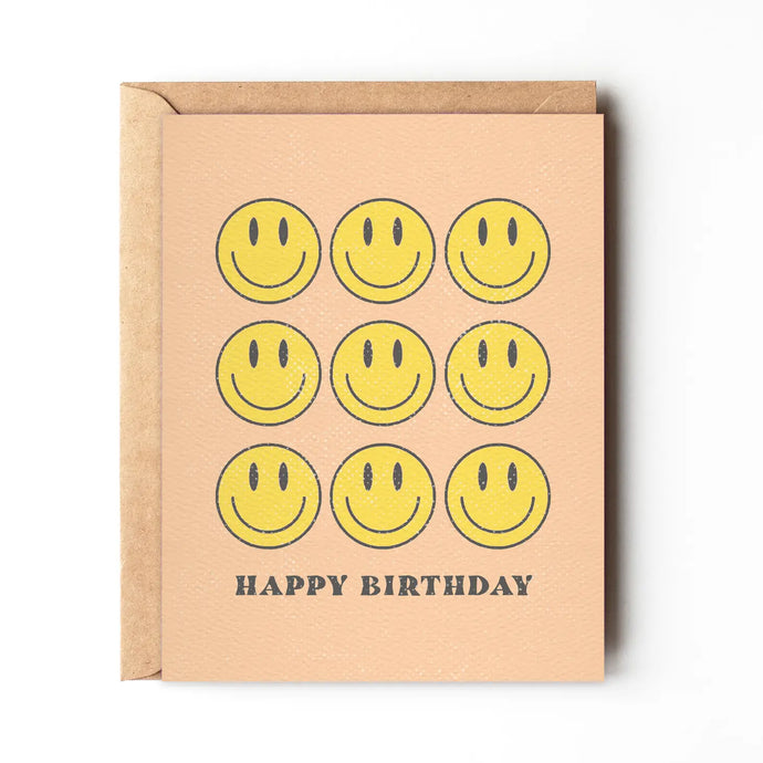 Daydream Prints Smiley Happy Birthday Card