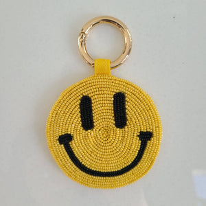 Tiana Designs Beaded  Keychain - Smiley