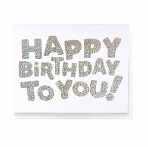 The Penny Paper Co. Happy Birthday Glitter Greeting Card