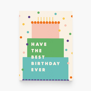 paper&stuff Best Birthday Ever Cake Greeting Card