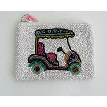Load image into Gallery viewer, Tiana Designs Beaded Coin Purse - Golf Cart (2 Colors)
