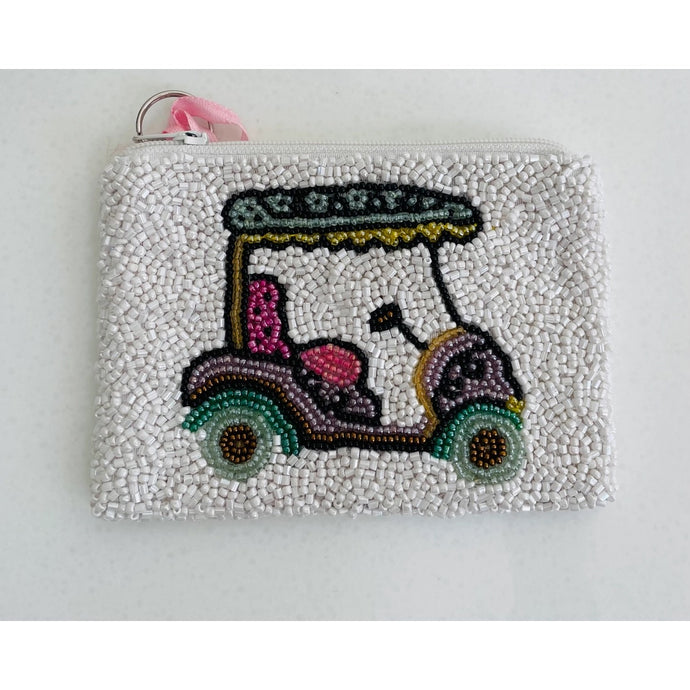 Tiana Designs Beaded Coin Purse - Golf Cart (2 Colors)