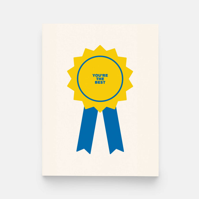 paper&stuff You're the Best Ribbon Greeting Card