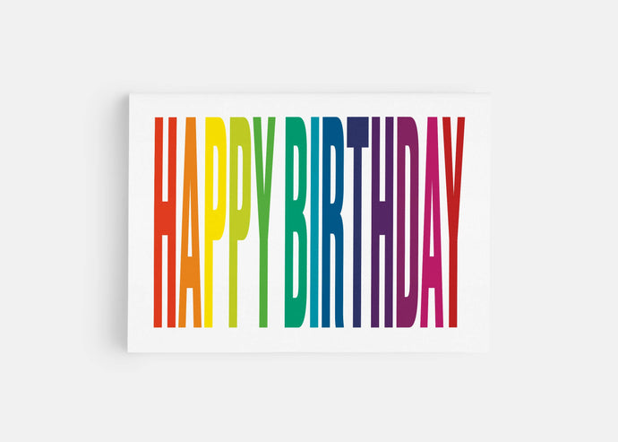 paper and stuff Happy Birthday Rainbow Greeting Card