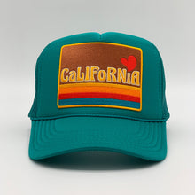 Load image into Gallery viewer, Port Sandz California Love Trucker Hat - Turquoise