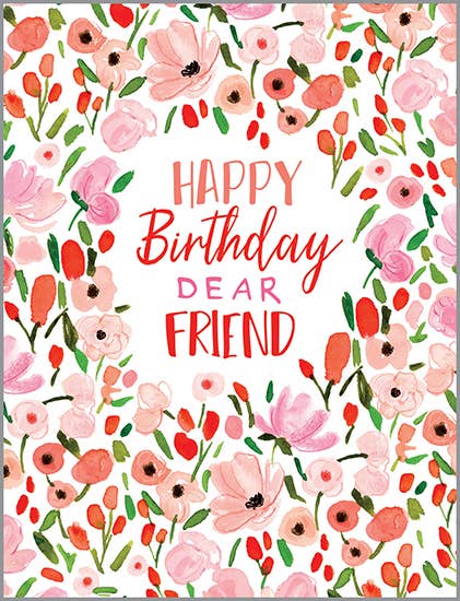 Gina B Designs Sweet Pink Flowers Birthday Card