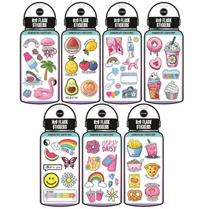 H20 Flask Waterproof Sticker Sheets - 6 Options