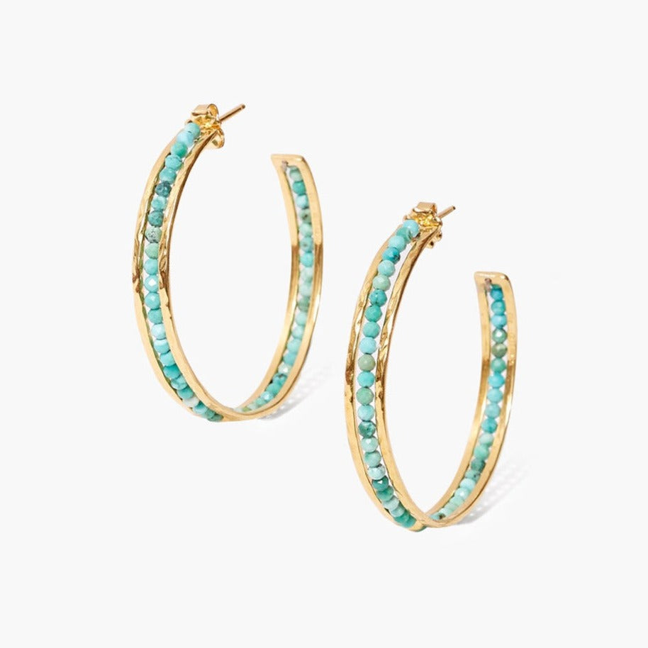 Chan Luu Sedona Hoop Earrings - Turquoise