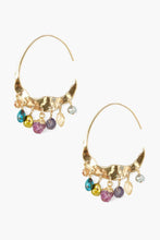 Load image into Gallery viewer, Chan Luu Crescent Gold Hoop Earrings - Multi Mix